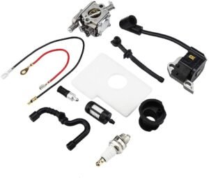 Kit recambios, bobina, carburador, bujia, filtros, linea combustible, linea aceite, tobera admision motosierra Stihl ms170 ms180
